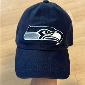 NFL Navy Blue and White Seahawks Hat